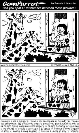 comparrot spot the differences puzzles