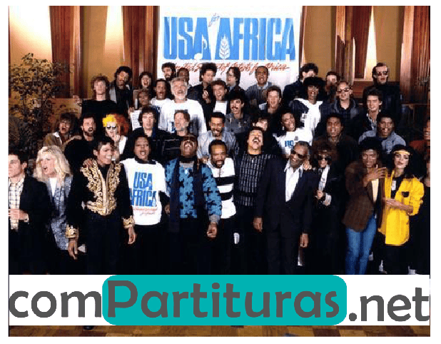 Partitura we are the world