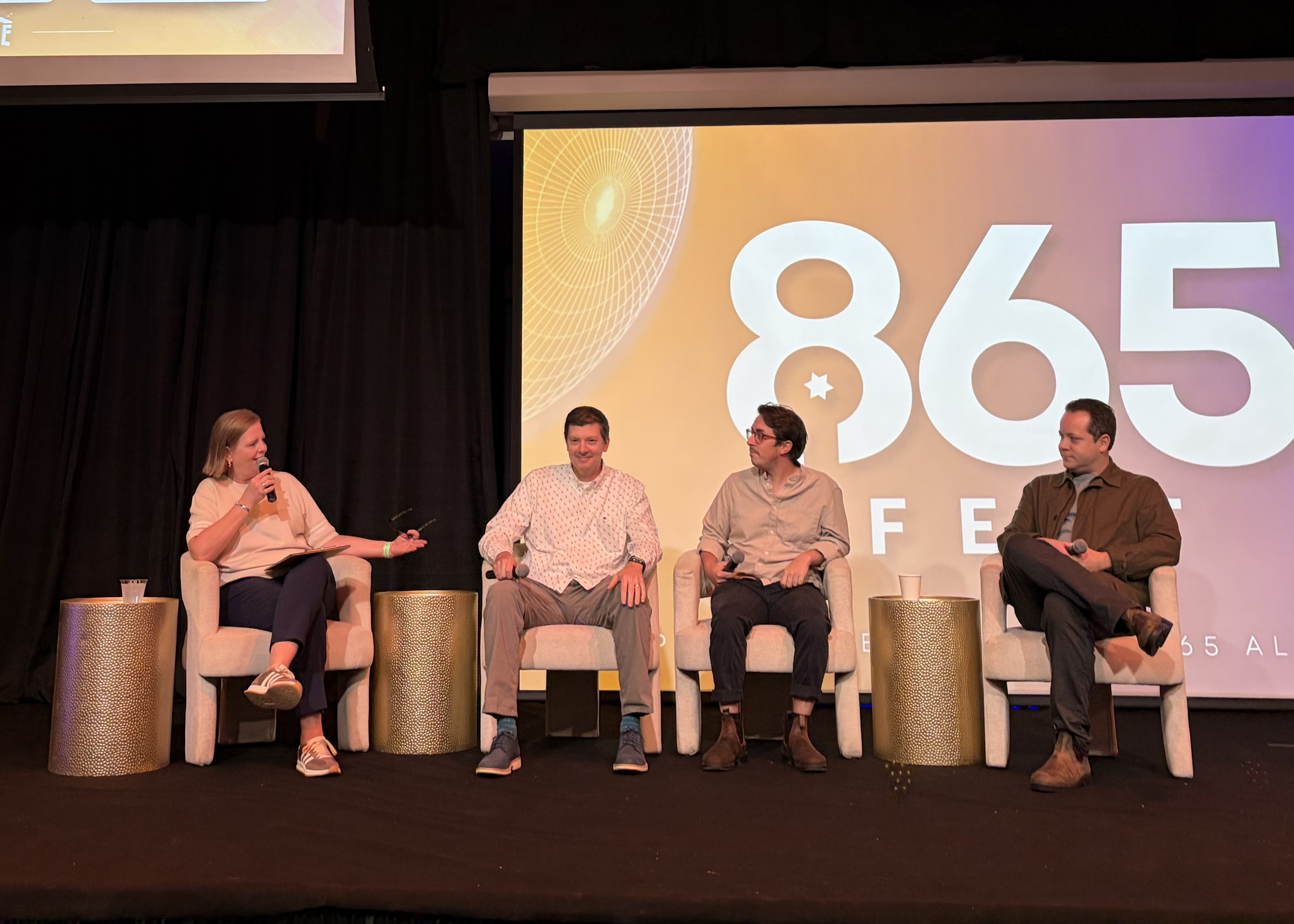 Chefs' panel discussion photo.