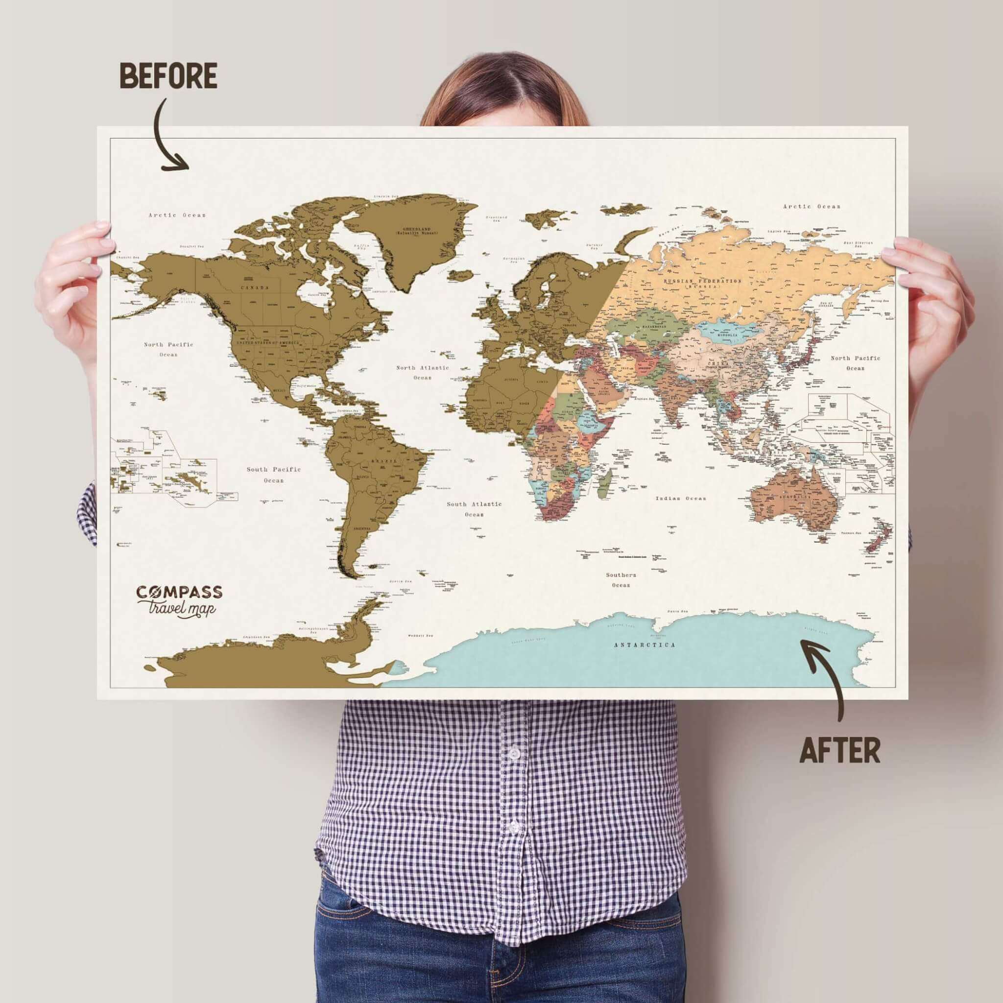 scratch map before after