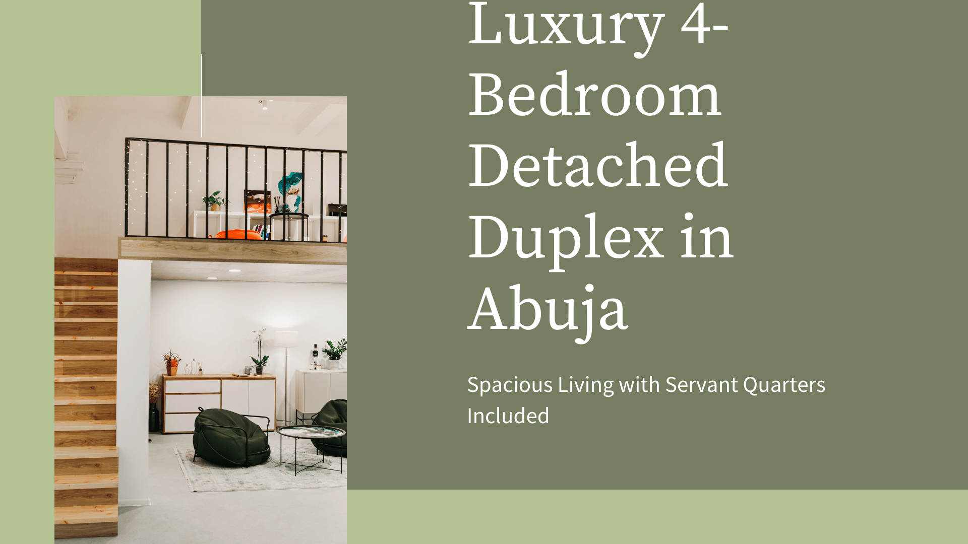 Read more about the article 4-Bedroom Detached Duplex with BQ (500sqm) Available in Abuja