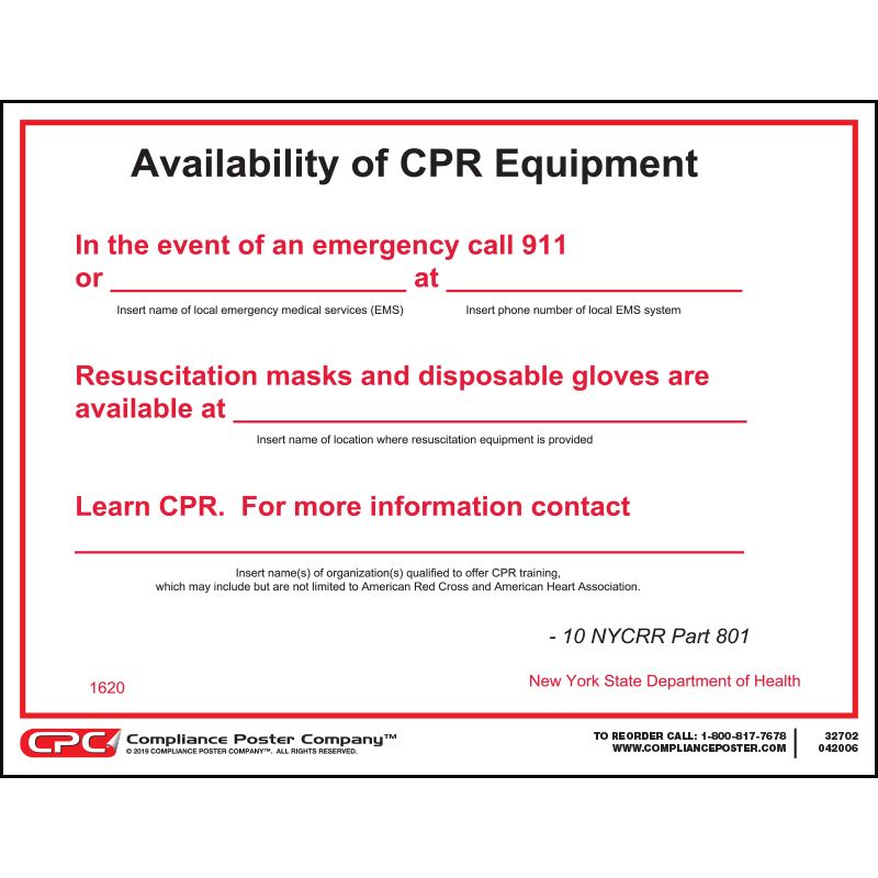 Acquire your cpr, aed, first aid, and bls certification in new york city right here at frontline health. New York Cpr Notice To Patrons Free Shipping Orders 50