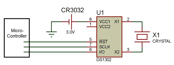 Circuit using DS1302
