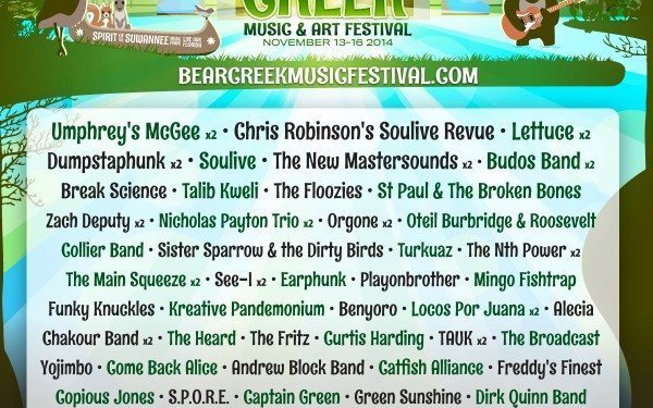 #DroolMode: Bear Creek Music Festival [November 13th-16th] Announces Tantalizing New Additions To An Already Stellar Weekend