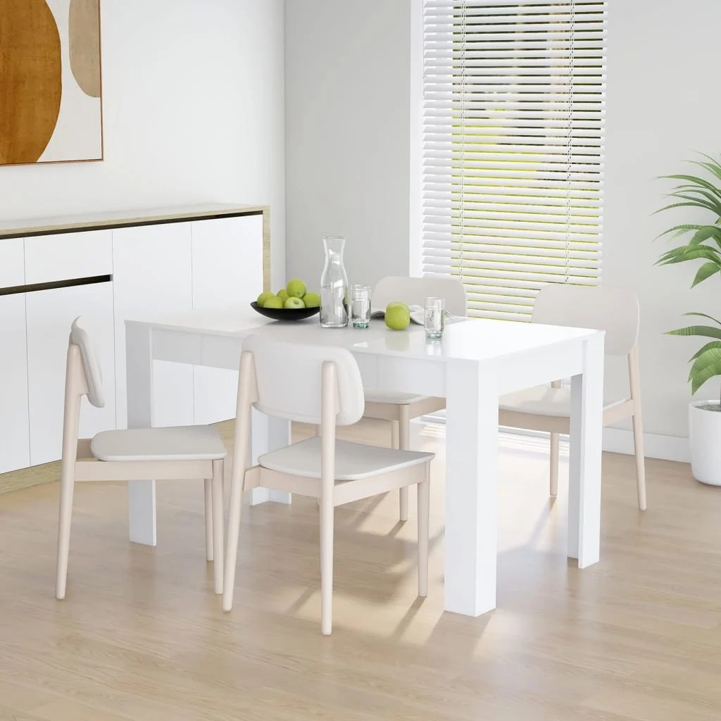 Mesa de comedor 140x74,5x76 cm Blanco