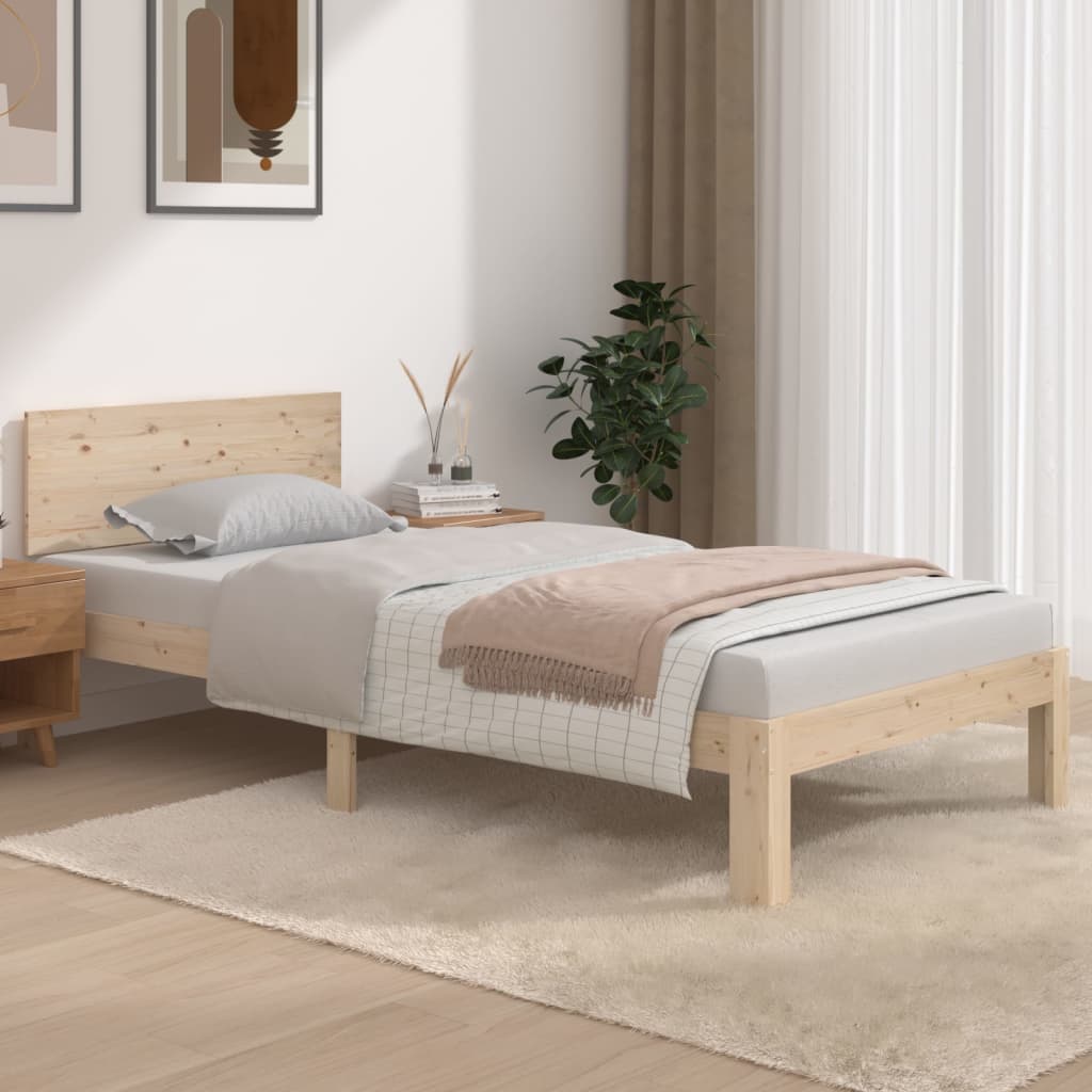 Estructura de Cama Madera Maciza 90x190 cm