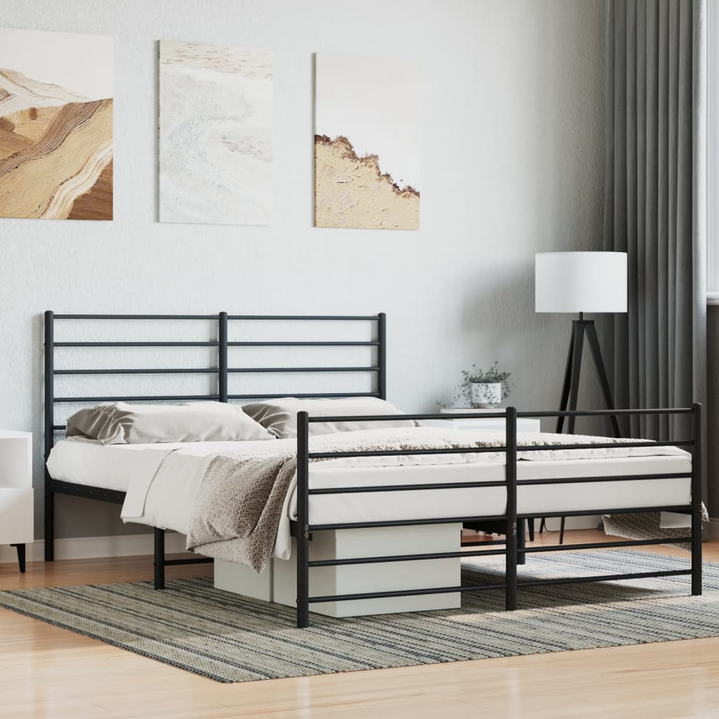 Cama de metal con cabecero 120×200 cm