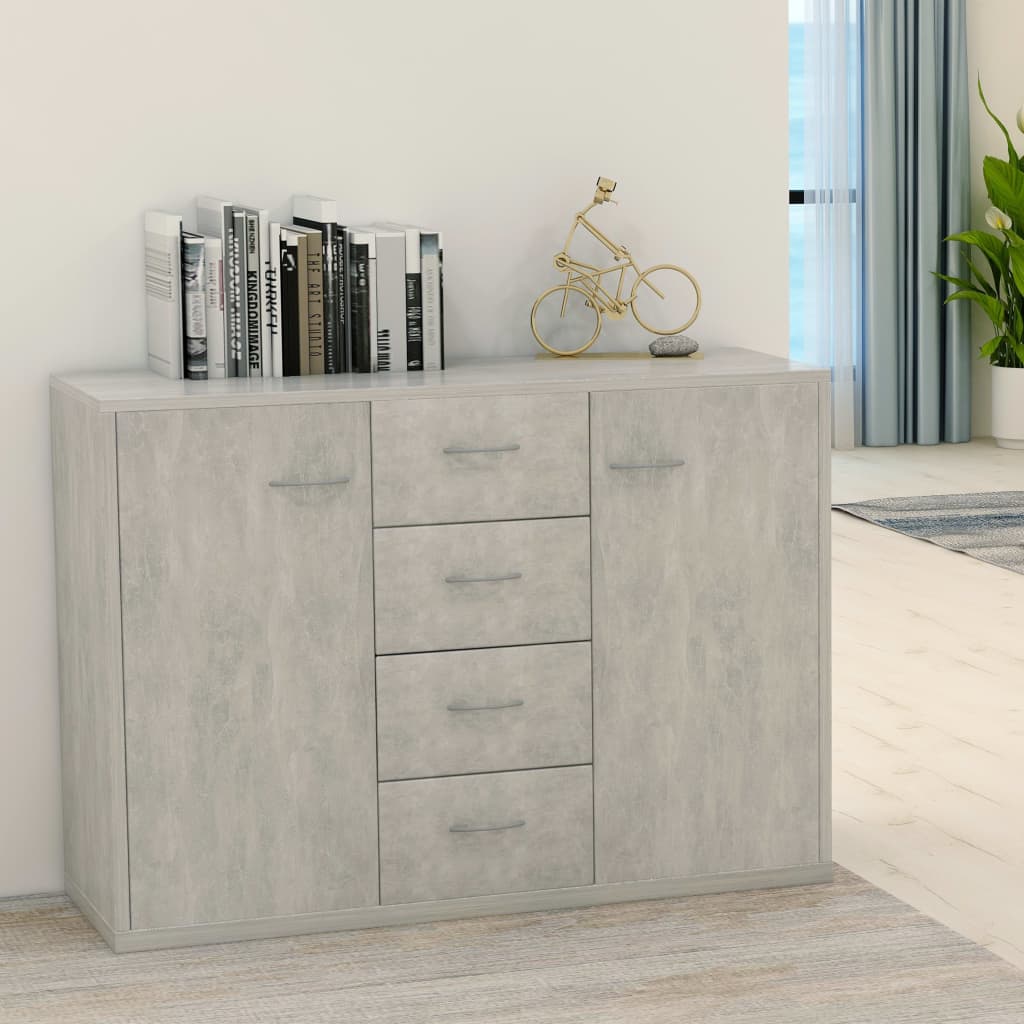 Cómoda de Madera 88x30x65 cm Hormigón