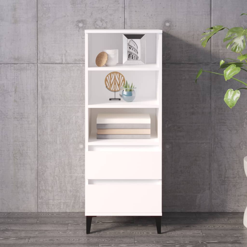 Aparador alto madera blanco 40x36x110 cm