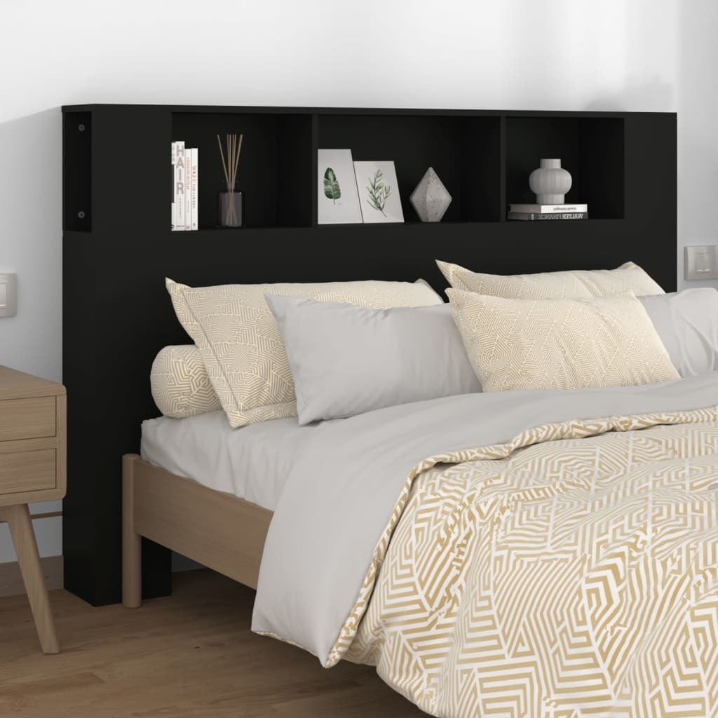 Mueble Cabecero 160x18,5x104,5 cm Negro