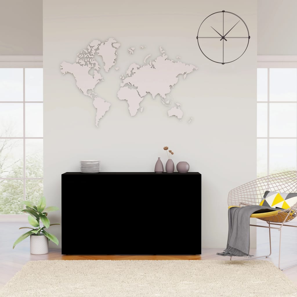 Aparador 120x36x69 cm Negro