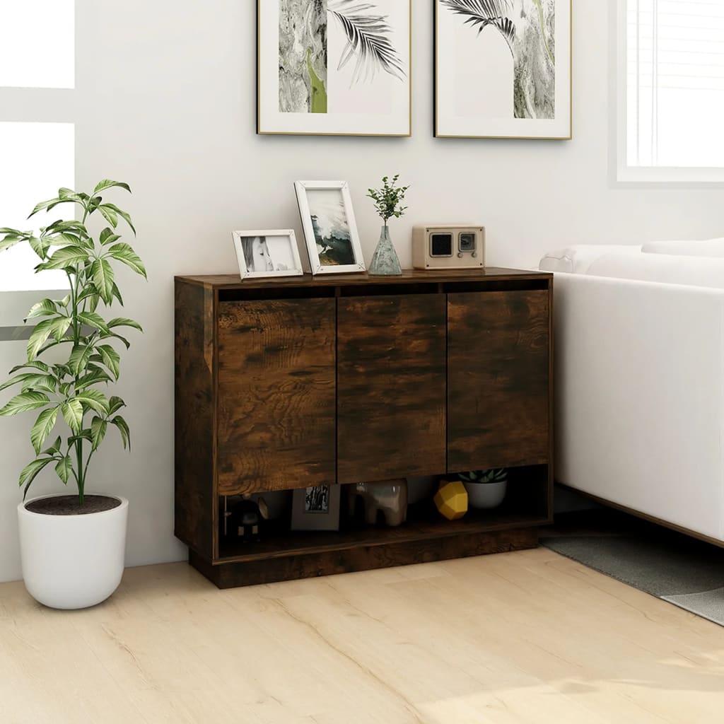 Aparador 97x31x75 cm Roble Ahumado