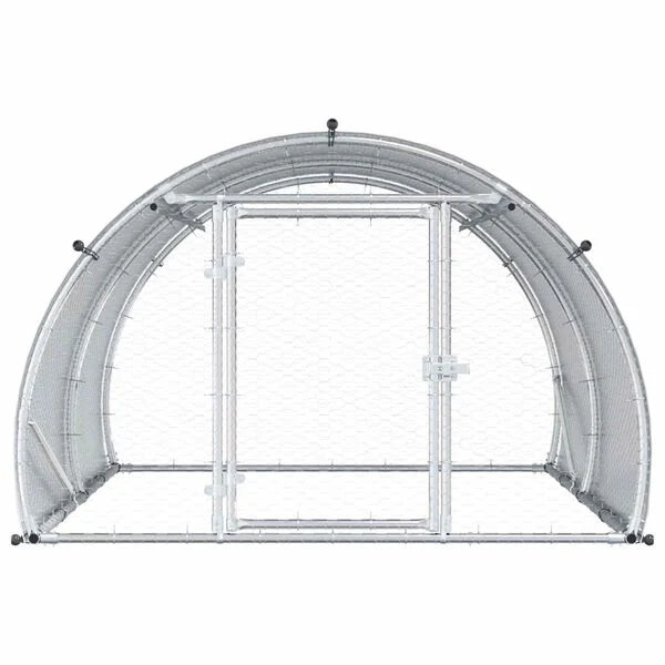 Gallinero para Exterior de Acero Galvanizado CON Toldo 2,00x1,50x1,00 m - Imagen 4