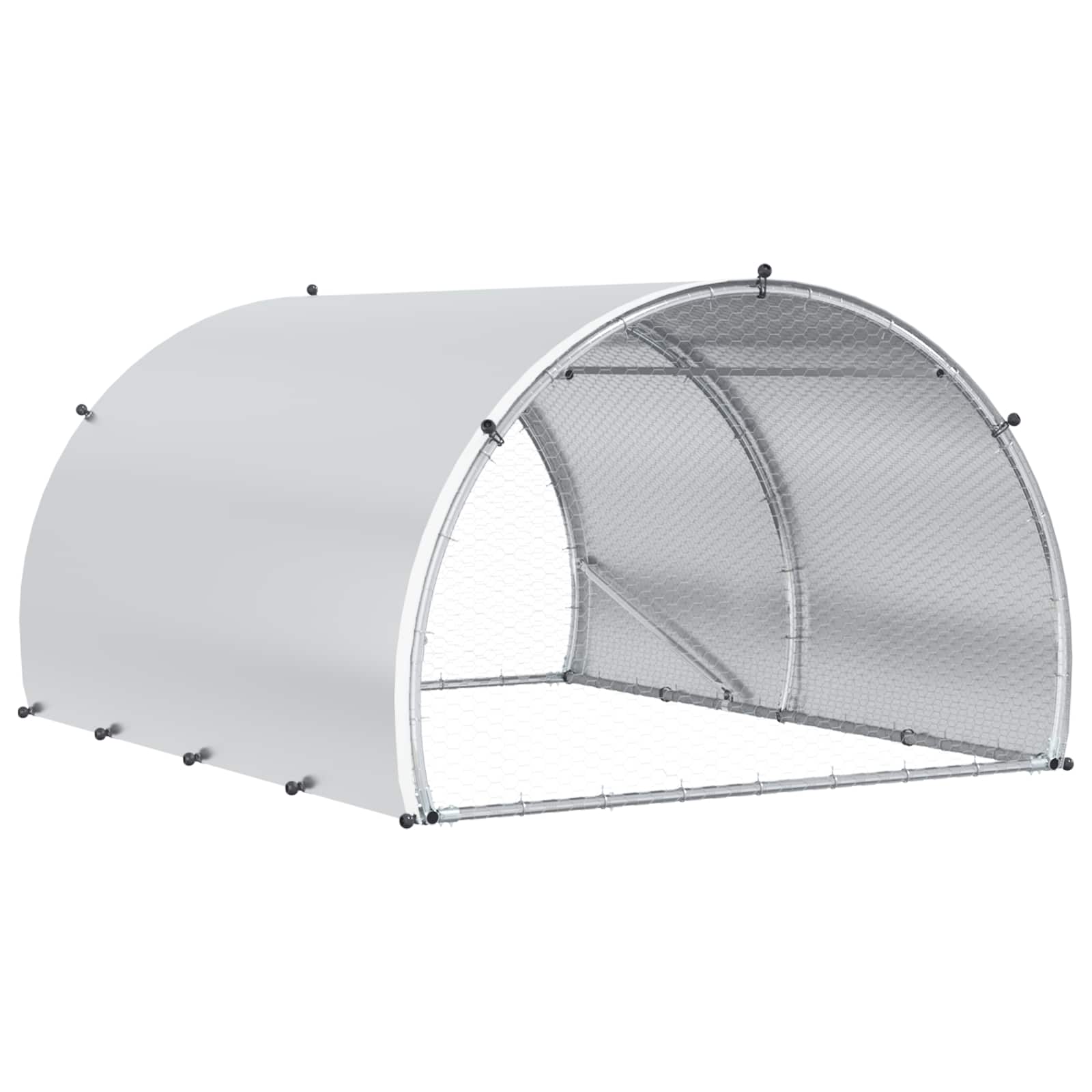 Gallinero para Exterior de Acero Galvanizado CON Toldo 2,00x1,50x1,00 m - Imagen 5