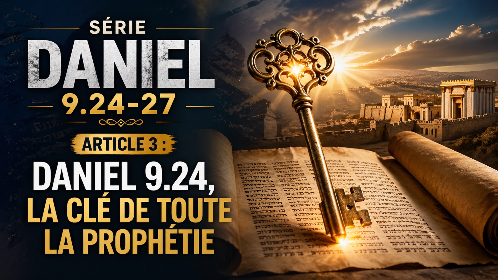 Série Daniel 9.24-27 – Article 3 : Daniel 9.24, la clé de toute la prophétie