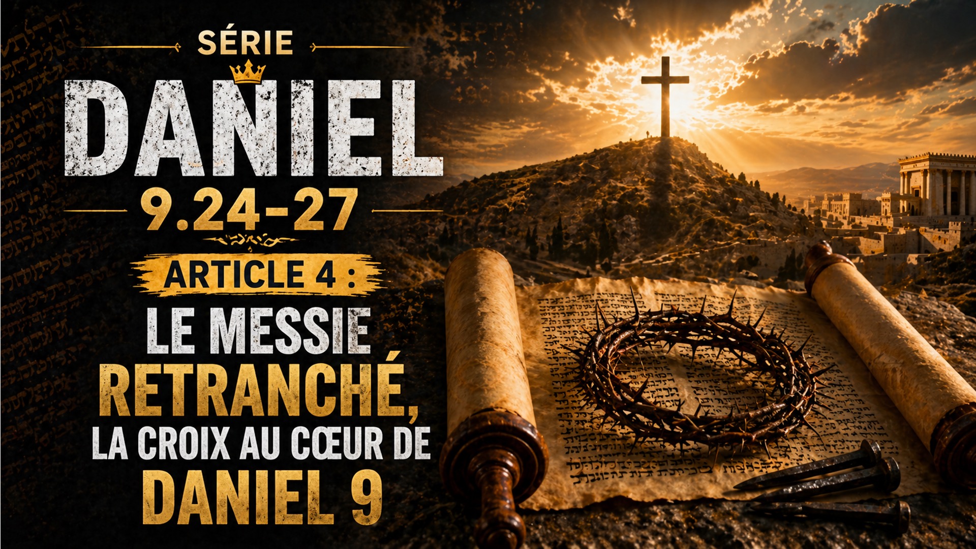 Série Daniel 9.24-27 – Article 4 : Le Messie retranché, la croix au cœur de Daniel 9