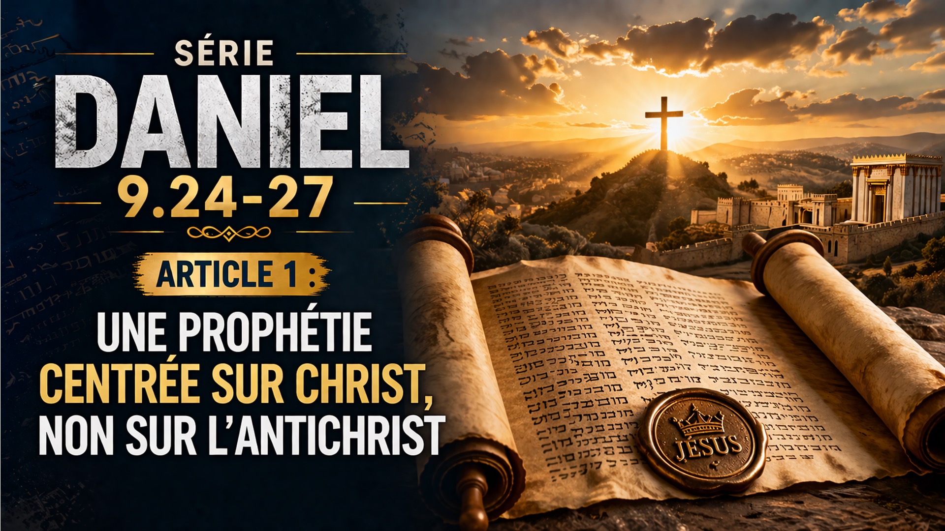 Série Daniel 9.24-27 – Article 1 : Une prophétie centrée sur Christ, non sur l’Antichrist