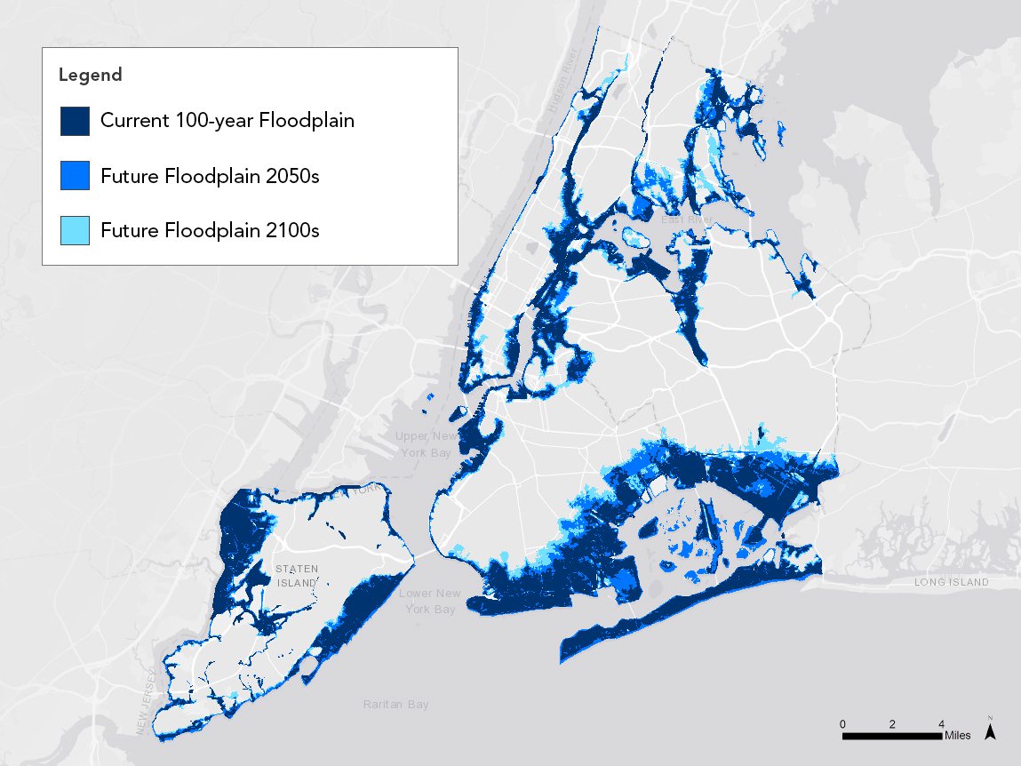 Ten Years After Sandy Office Of The New York City Comptroller Mark Levine Current Future Floodplains 