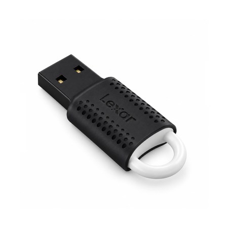 Lexar JumpDrive V40 32GB USB 2.0 flash drive with compact design and keychain hole sold by CompuOne Lebanon