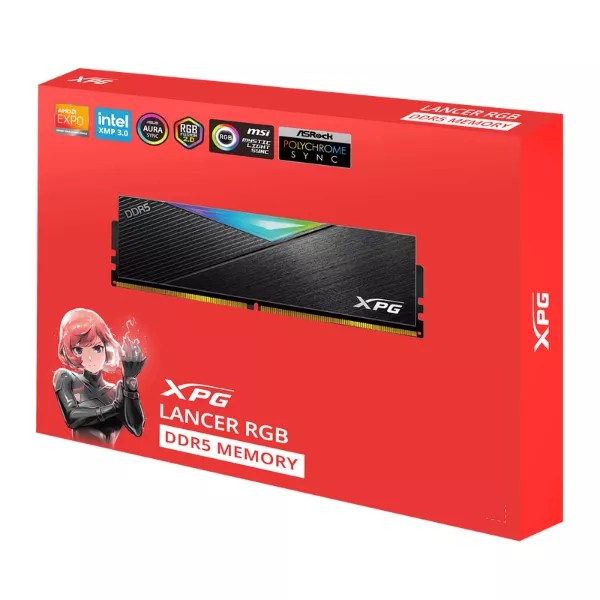 Adata XPG Lancer RGB 32GB (16GBx2) DDR5 8000MHz Ram (Black)