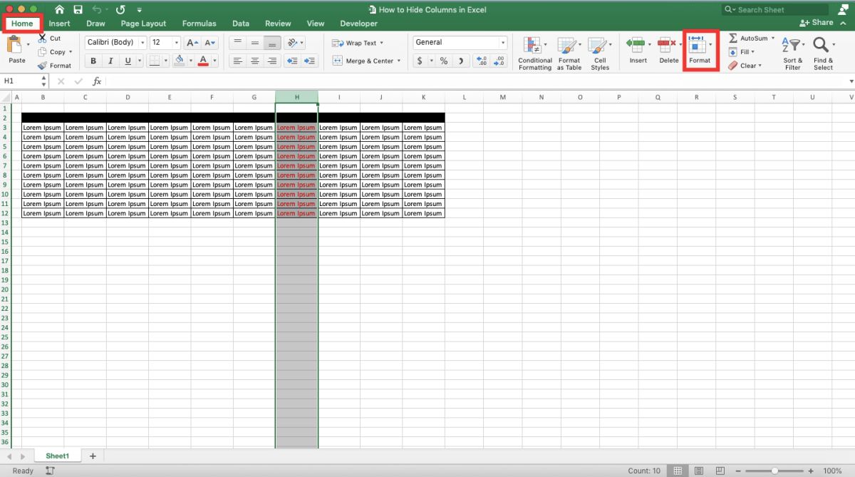 How to Hide Columns in Excel - Compute Expert