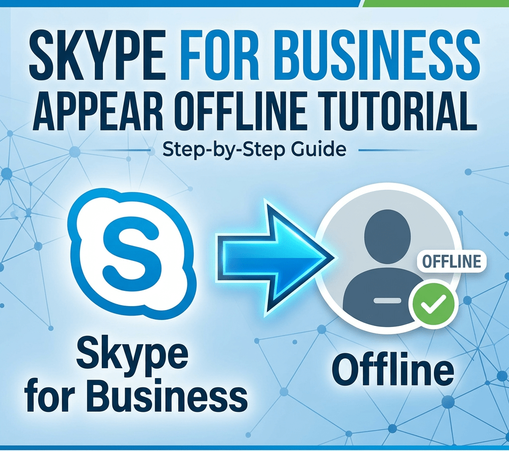 Skype for Business (Client ) - How to Change status to appear offline -Easy series 1