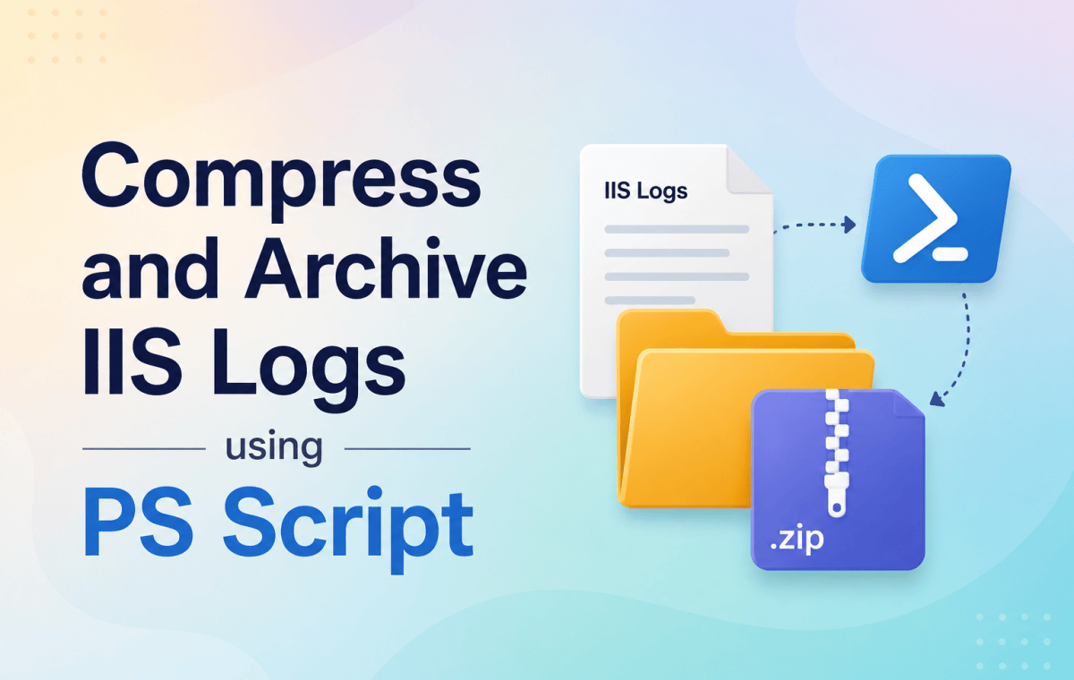 Compress and Archive IIS logs using PS Script