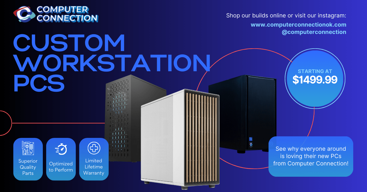 Custom Workstation PCs featuring three high-end case designs.