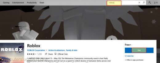 How To Install Roblox From The Microsoft Store On PC Install Roblox Microsoft Store 520x206 