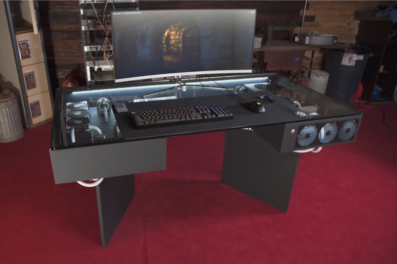 Desk With Pc Built Inside At Raymond Eudy Blog Linus Tech Tips Desk Pc Build Result 