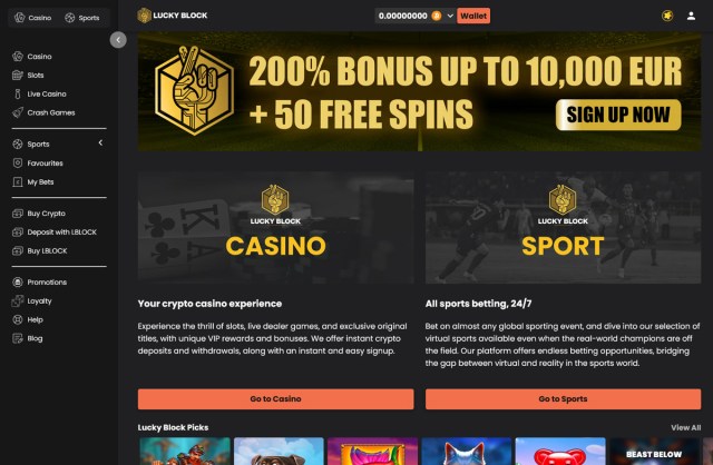 Luckyblock-Homepage Een Overzicht voor Deposito's en Uitbetalingen bij Lucky Block Casino voor Bezoekers uit Nederland