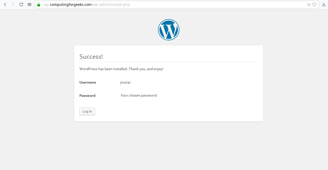 Install wordpress di debian 7 · copykan ke directory debian dengan scp · buka /wordpress, lalu klik lets go · buat database wordpress . Setup Wordpress Website On Arch Linux Manjaro Computingforgeeks