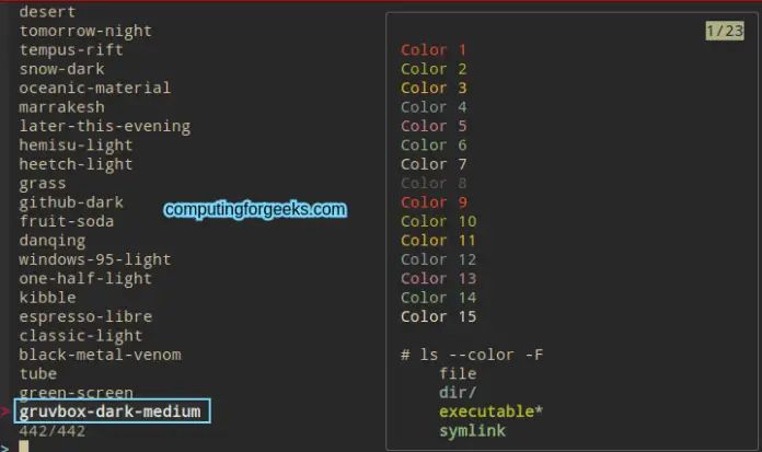 Easily Change Linux Macos Terminal Theme Using Theme Sh Computingforgeeks - Best Landscape Patterns in Mobile