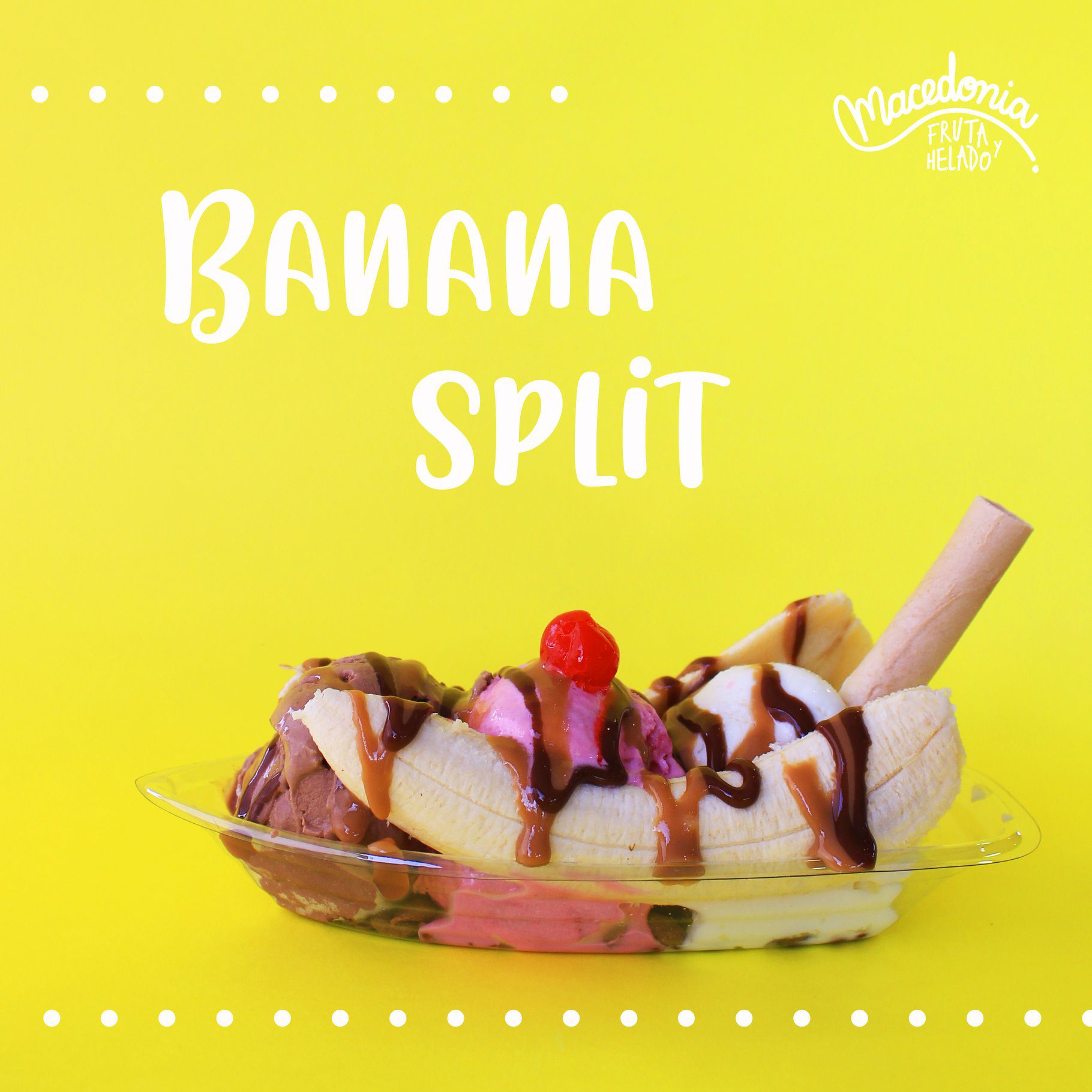 Macedonia, Fruta y Helados