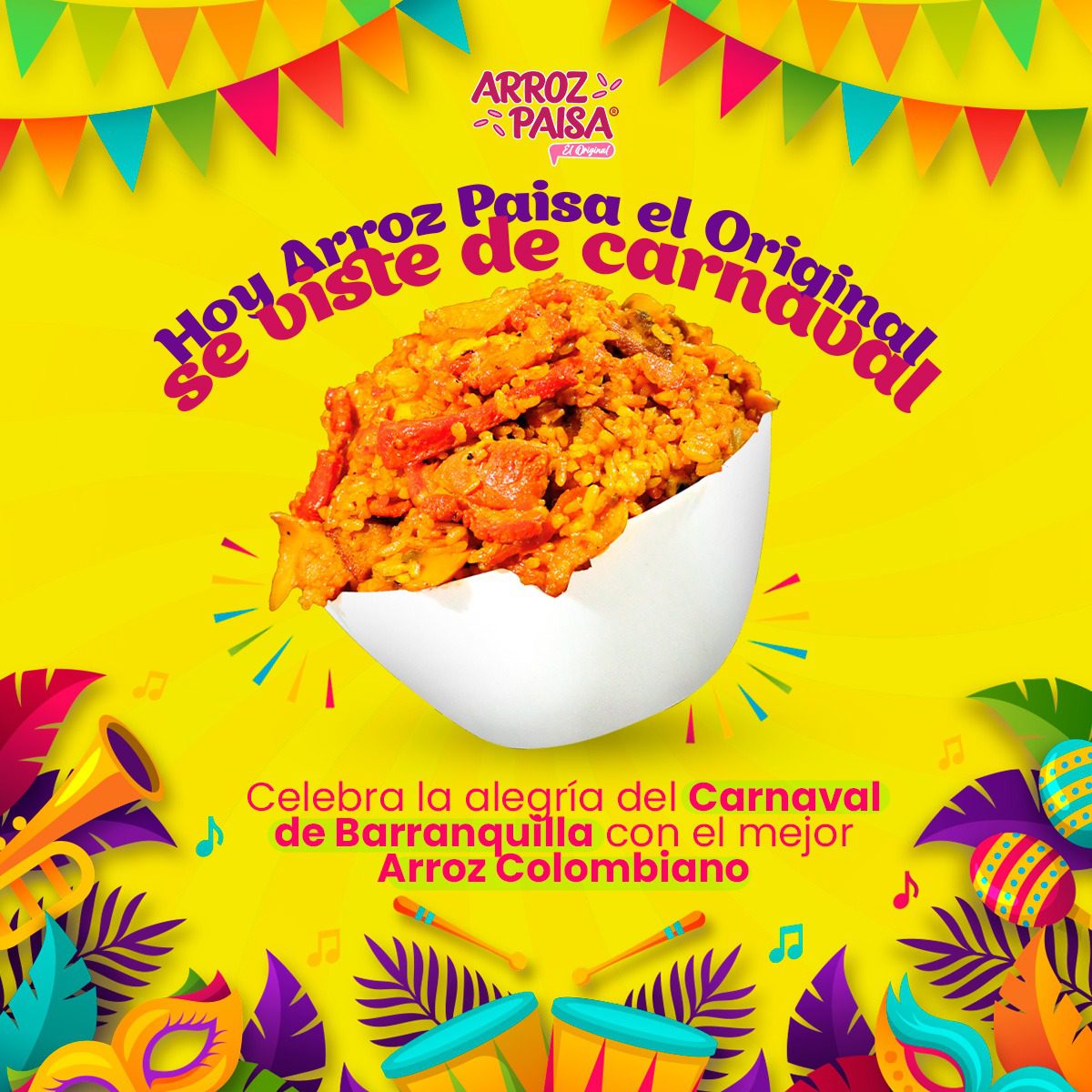 Arroz Paisa El Original Bello