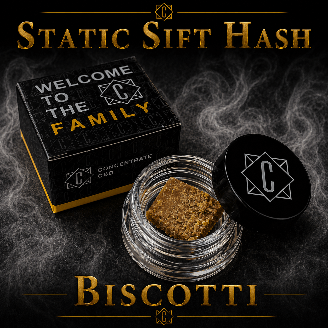 Epic Static Sift Hash-Biscotti | 1 GRAM | Concentrate CBD
