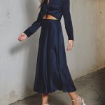 NAVY MIDI DRESS