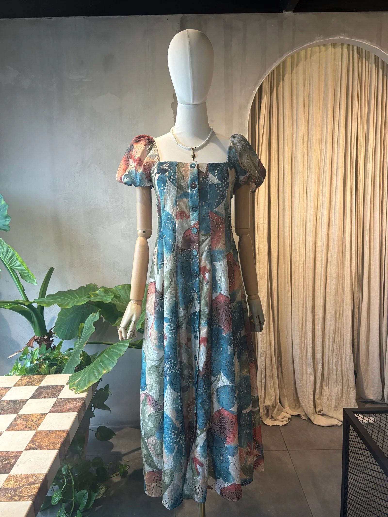 BOTANICAL MIDI DRESS