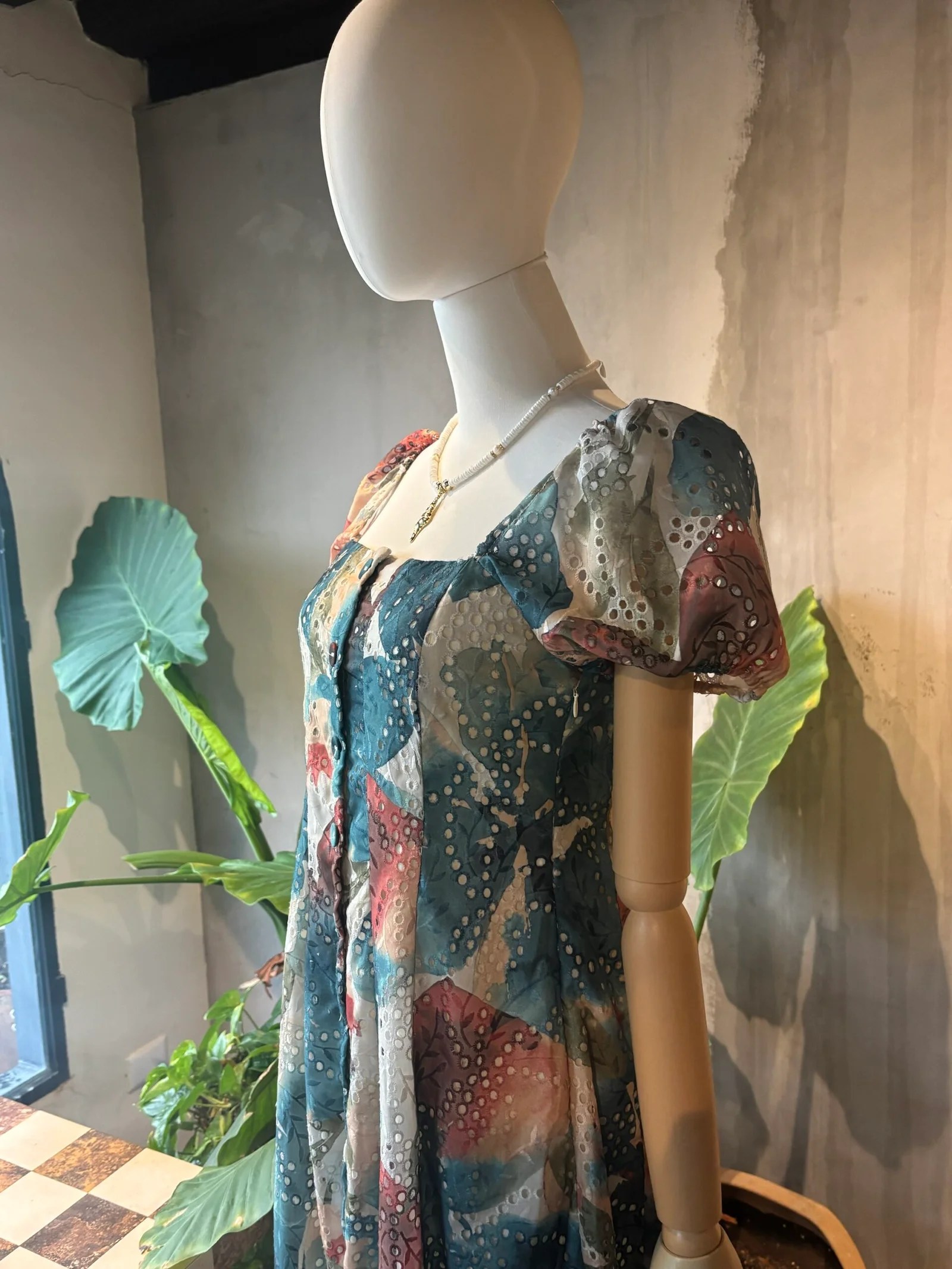 BOTANICAL MIDI DRESS