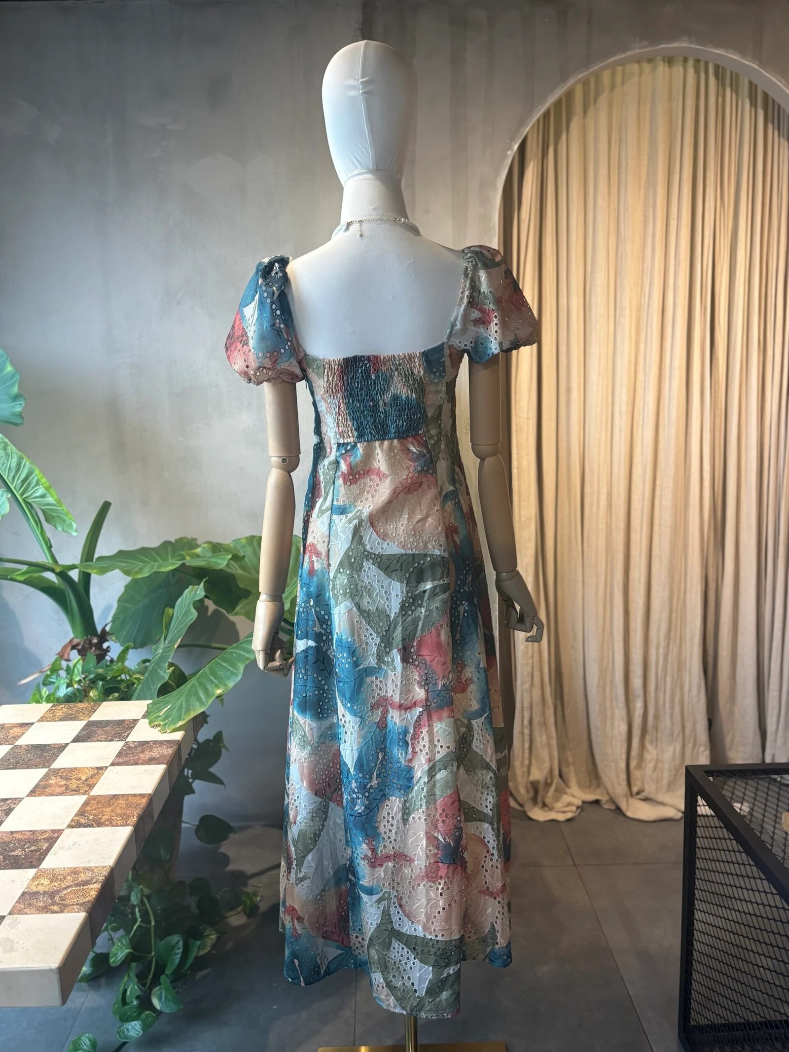 BOTANICAL MIDI DRESS