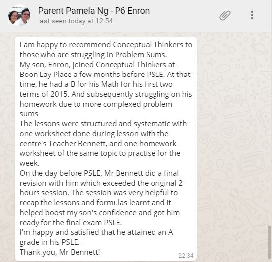 Primary Math Testimonial