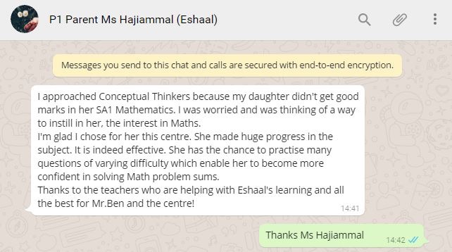Primary Math Testimonial