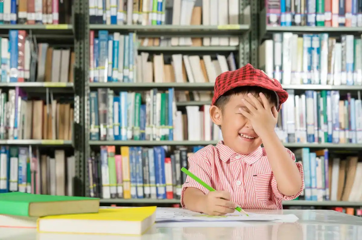 Student carefully reading and interpreting an examination question before answering