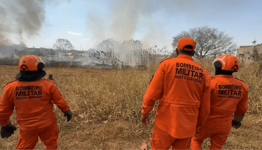 Suspeito é preso após incêndio atingir área de vegetação em Rondonópolis