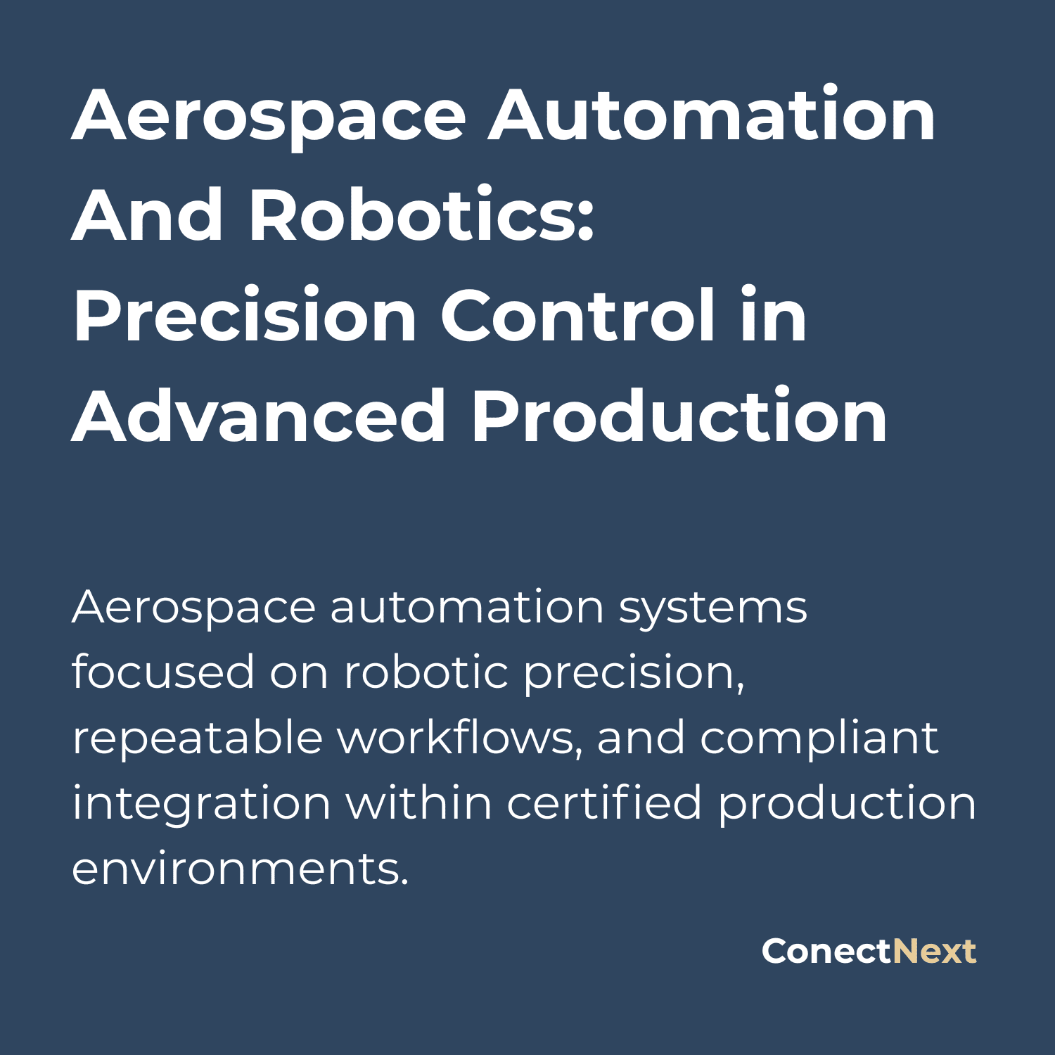 Aerospace automation systems focused on robotic precision, repeatable workflows, and compliant integration within certified production environments.