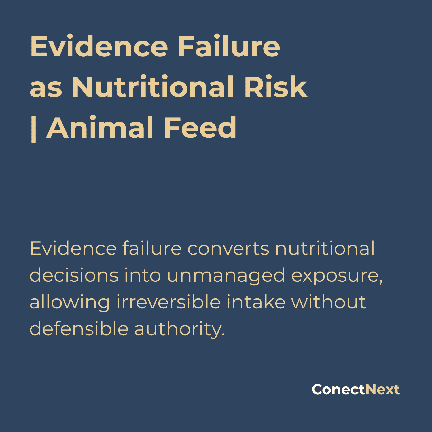 证据不足导致的营养风险| 动物饲料| ConectNext
