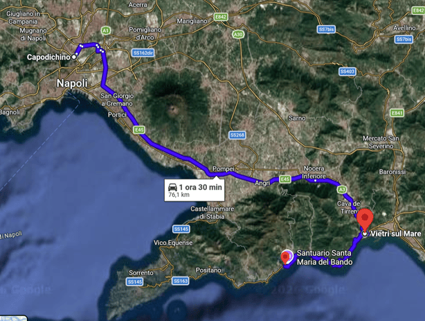 Travel To Amalfi IEEE AI4IM 2026 Map 1 