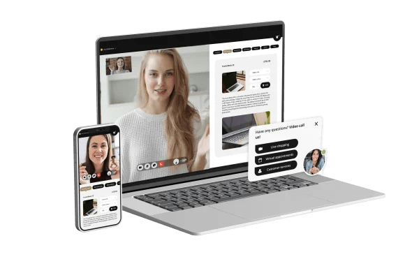 live video shopping electronics confer with