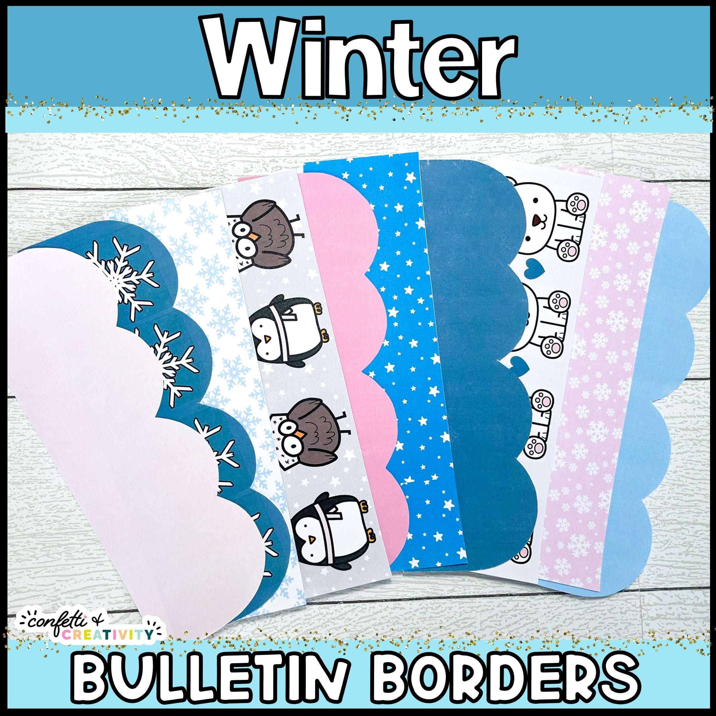 Winter Bulletin Board Borders Confetti & Creativity