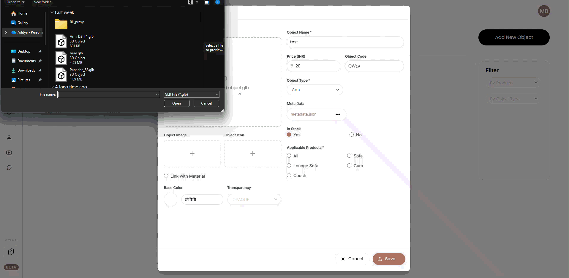 Preview before upload
